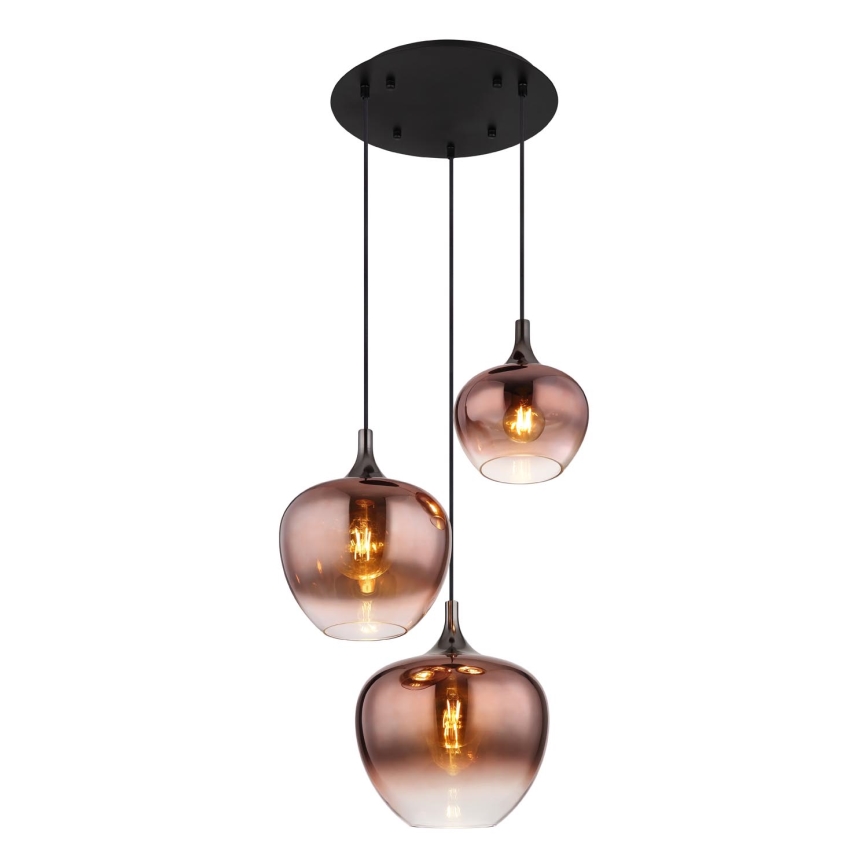 Globo - Подвесная люстра 3xE27/40W/230V медный