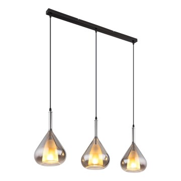 Globo - Подвесная люстра 3xE27/60W/230V черный