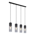 Globo - Подвесная люстра 4xE27/25W/230V черный
