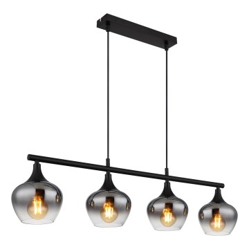 Globo - Подвесная люстра 4xE27/40W/230V черный