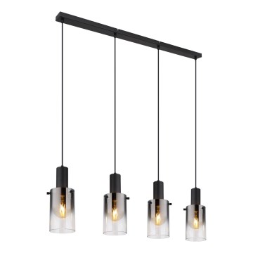 Globo - Подвесная люстра 4xE27/40W/230V черный