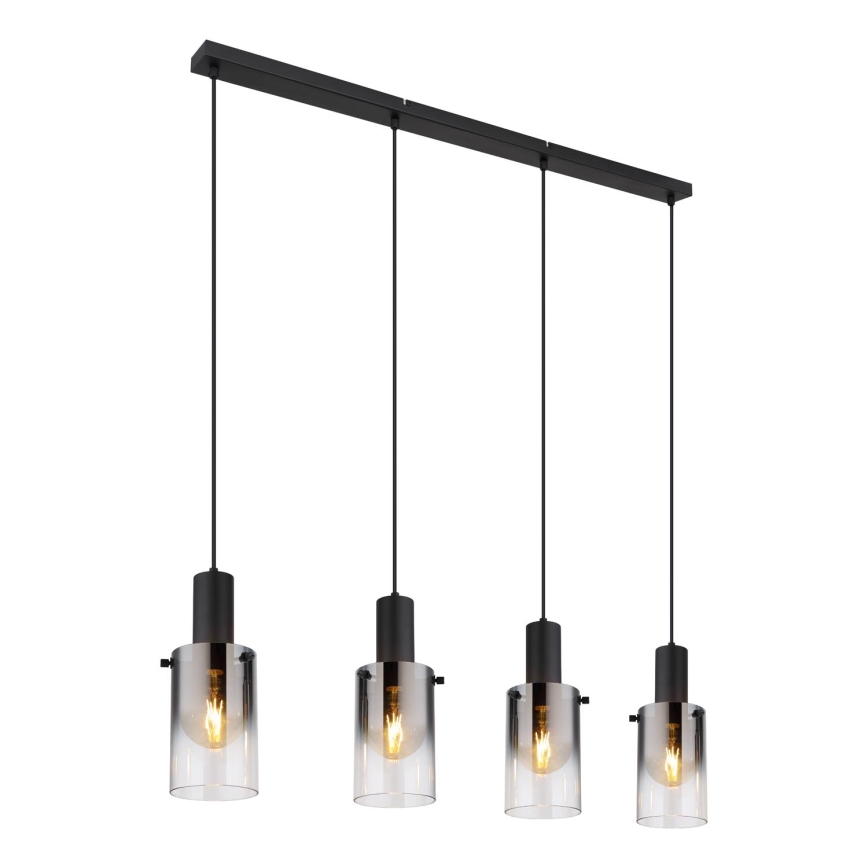 Globo - Подвесная люстра 4xE27/40W/230V черный