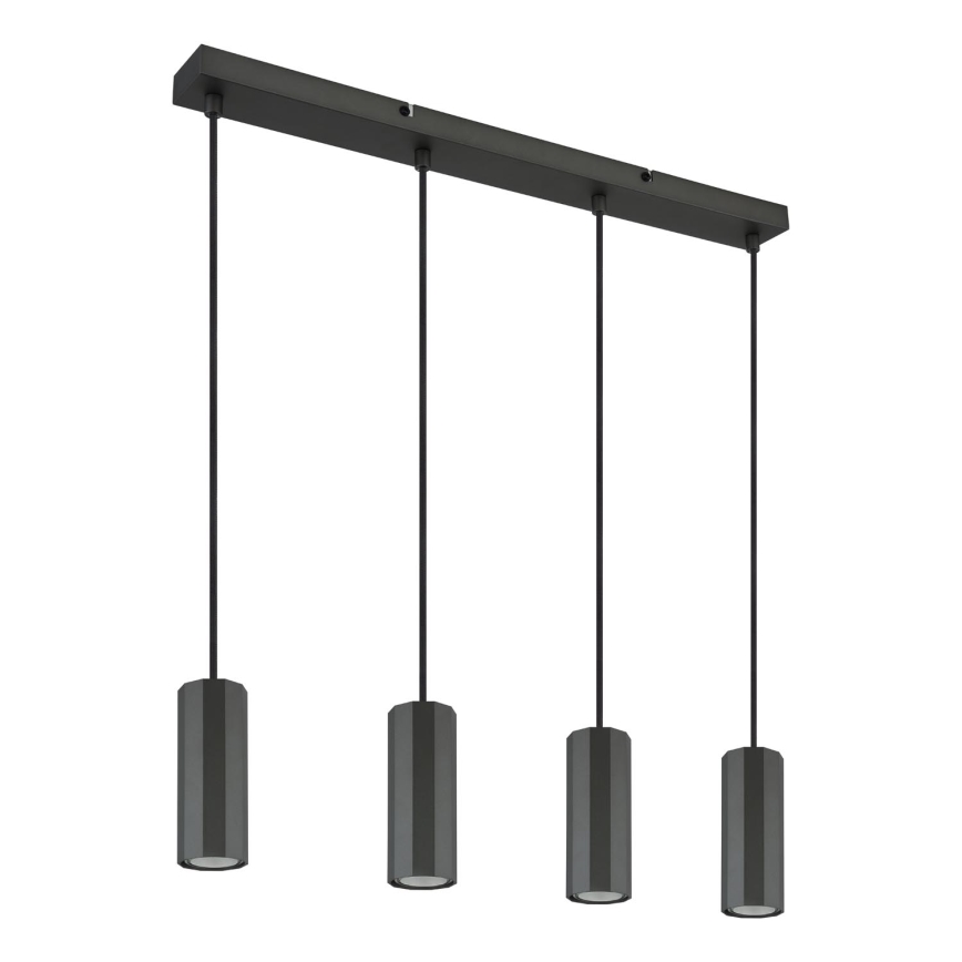 Globo - Подвесная люстра 4xGU10/25W/230V черный