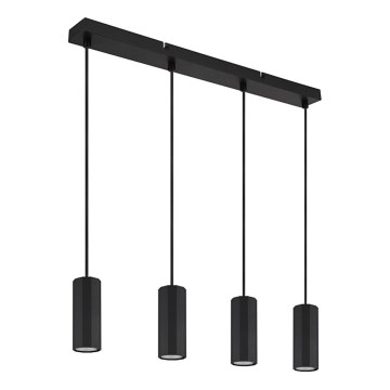 Globo - Подвесная люстра 4xGU10/25W/230V черный