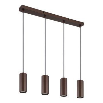 Globo - Подвесная люстра 4xGU10/25W/230V коричневый
