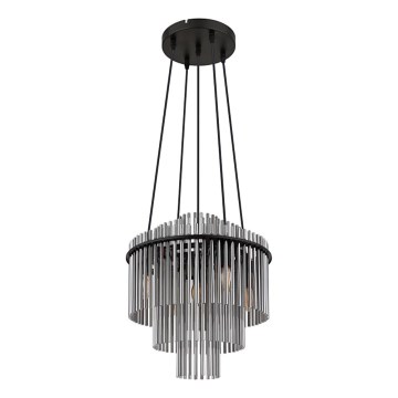 Globo - Подвесная люстра 5xE14/40W/230V черный