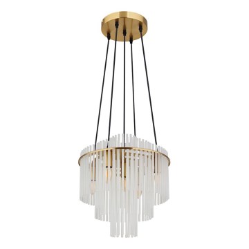 Globo - Подвесная люстра 5xE14/40W/230V золотистый