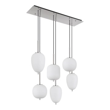 Globo - Подвесная люстра 6xE14/40W/230V блестящий хром