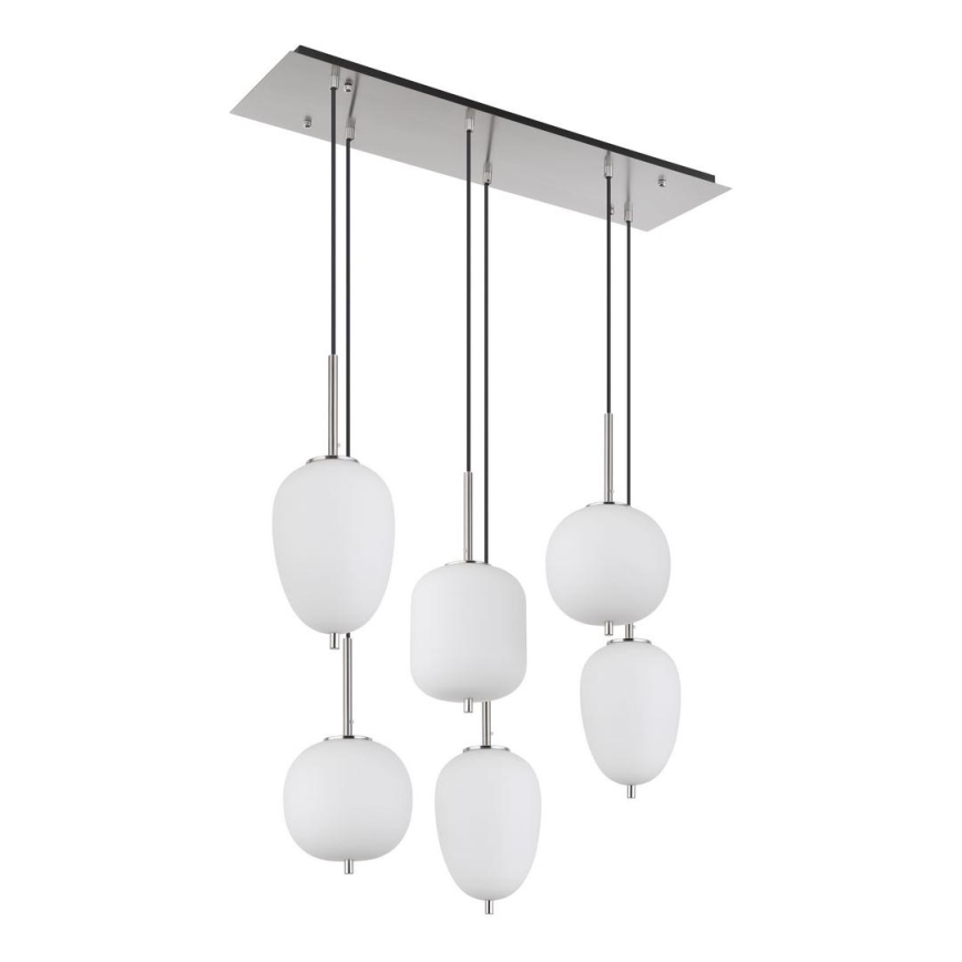Globo - Подвесная люстра 6xE14/40W/230V блестящий хром