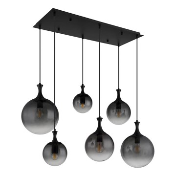Globo - Подвесная люстра 6xE27/10W/230V черный