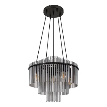 Globo - Подвесная люстра на тросе 5xE27/60W/230V чёрная