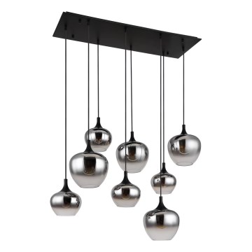 Globo - Подвесная люстра на тросе 8xE27/40W/230V чёрная