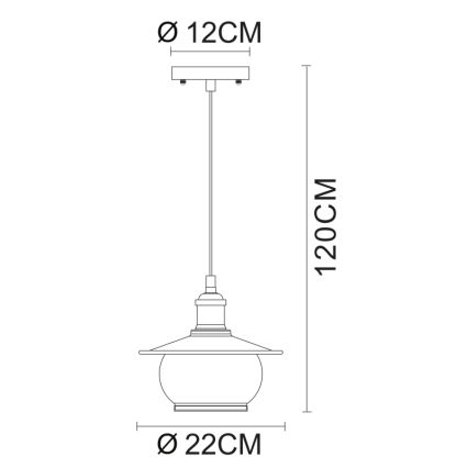 Globo - Подвесной светильник 1xE27/60W/230V