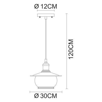 Globo - Подвесной светильник 1xE27/60W/230V