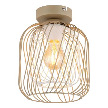 Globo - Потолочный светильник 1xE27/40W/230V Ø 18 см бежевый/белый