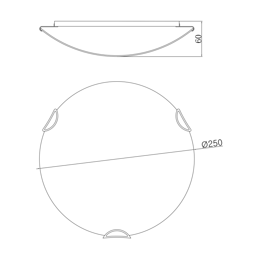 Globo - Потолочный светильник 1xE27/60W/230V