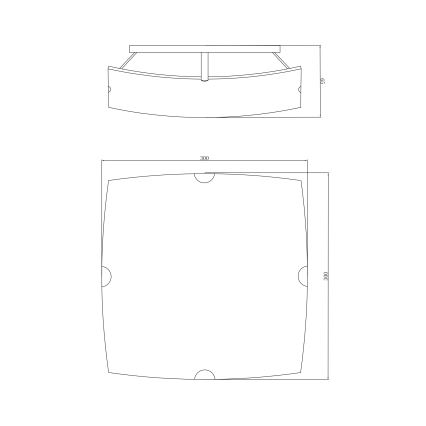 Globo - Потолочный светильник 2xE27/60W/230V