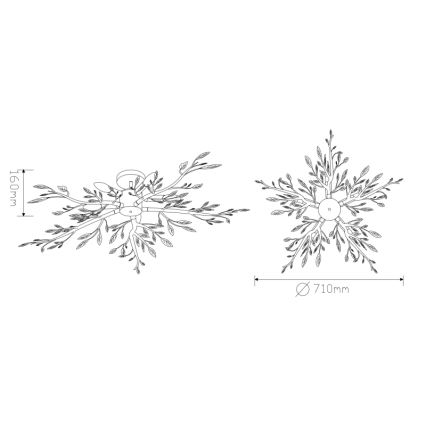 Globo - Потолочный светильник 5xE14/40W/230V
