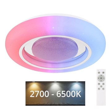 Globo - Потолочный RGBW-светильник с регулированием яркости LED/18W/230V 2700-6500K + дистанционное управление