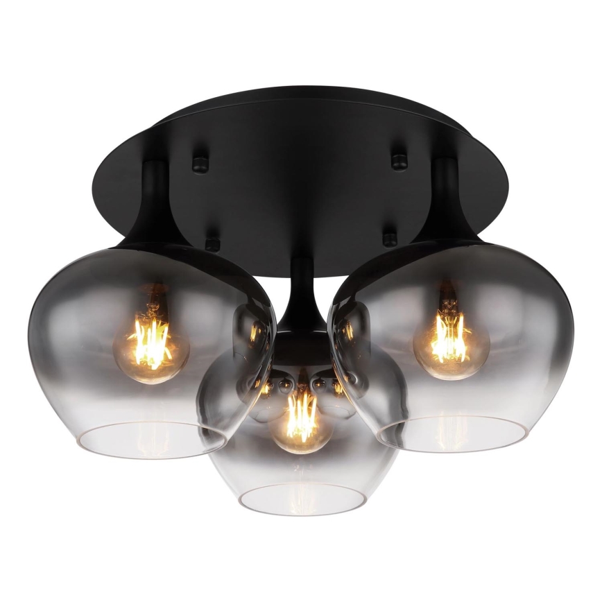 Globo - Припотолочная люстра 3xE27/40W/230V диаметр 45 см черный
