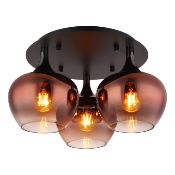 Globo - Припотолочная люстра 3xE27/40W/230V диаметр 45 см медный