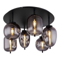 Globo - Припотолочная люстра 6xE14/40W/230V черная