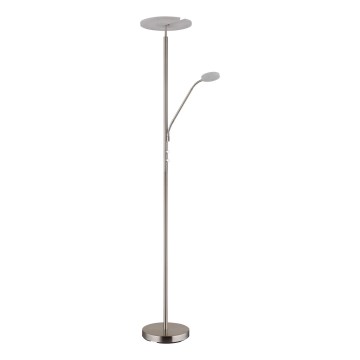 Globo - регульована підлогова лампа LED/28W/230V + LED/5W 3000K матовий хром