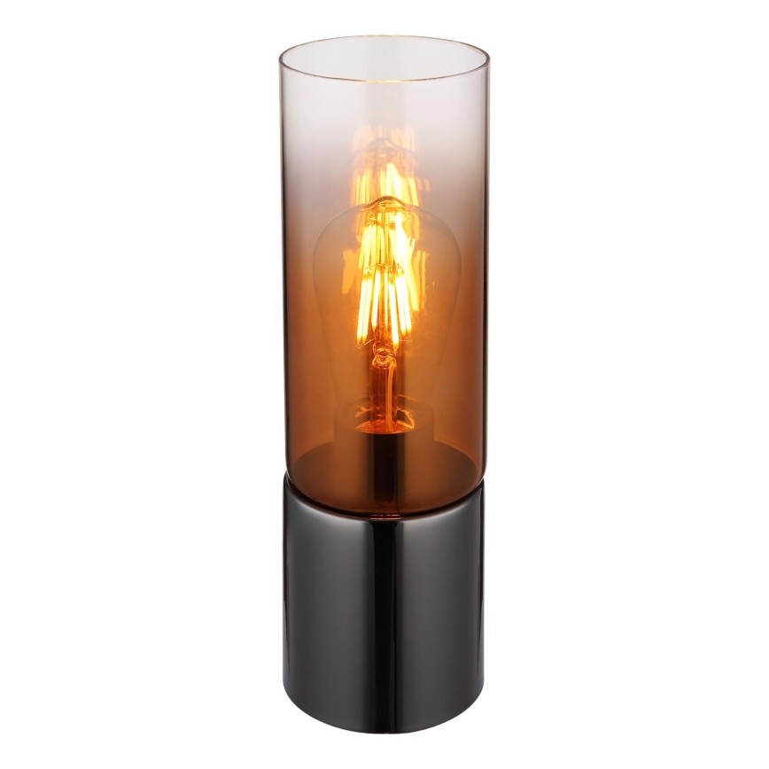 Globo - Сенсорна настільна лампа 1xE27/25W/230V діаметр 9 см чорний/мідний