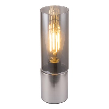 Globo - Сенсорна настільна лампа 1xE27/25W/230V діаметр 9 см матовий хром