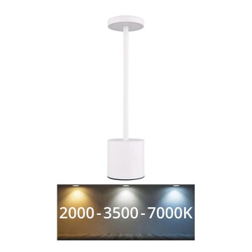 Globo - Сенсорна настільна LED лампа з регулюванням яскравості LED/1,2W/3,7V 2000K/3500K/7000K 1200 mAh USB білий