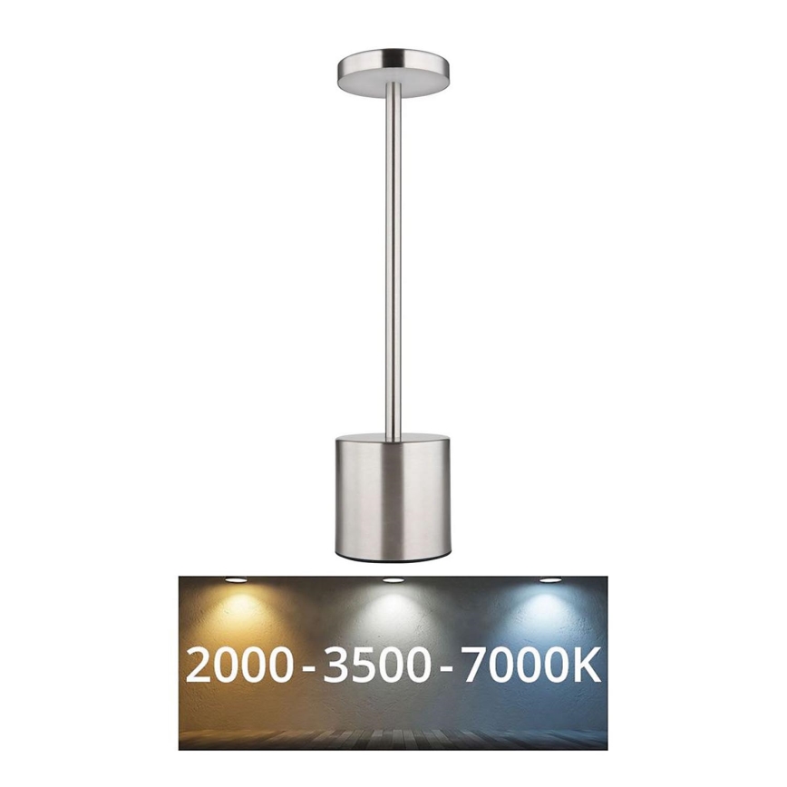 Globo - Сенсорна настільна LED лампа з регулюванням яскравості LED/1,2W/3,7V 2000K/3500K/7000K 1200 mAh USB матовий хром