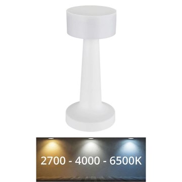 Globo - Сенсорна настільна LED лампа з регулюванням яскравості LED/1W/3,7V 2700K/4000K/6500K 800 mAh USB білий