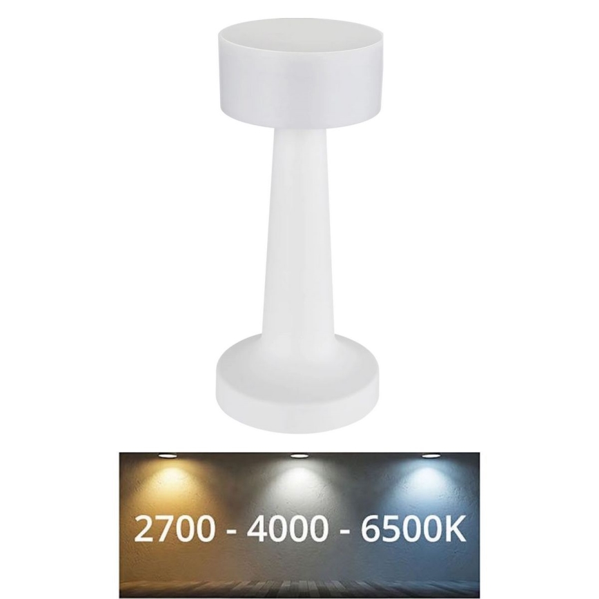 Globo - Сенсорна настільна LED лампа з регулюванням яскравості LED/1W/3,7V 2700K/4000K/6500K 800 mAh USB білий