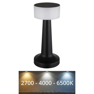 Globo - Сенсорна настільна LED лампа з регулюванням яскравості LED/1W/3,7V 2700K/4000K/6500K 800 mAh USB чорний