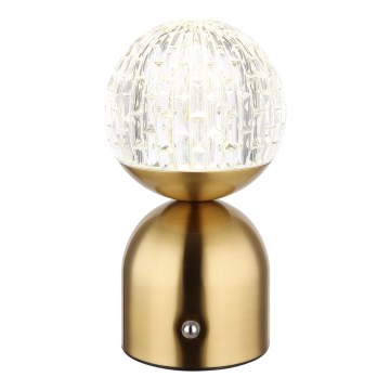 Globo - Сенсорна настільна LED лампа з регулюванням яскравості LED/2,5W/3,7V 2700/4000/6500K 1800 mAh USB латунь