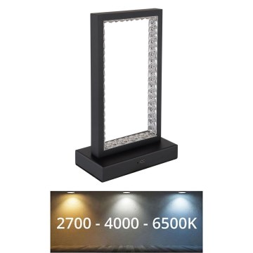 Globo - Сенсорна настільна LED лампа з регулюванням яскравості LED/3W/3,7V 2700K/4000K/6500K 1800 mAh USB чорний