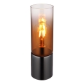 Globo - Сенсорная настольная лампа 1xE27/25W/230V диаметр 9 см черный/медный