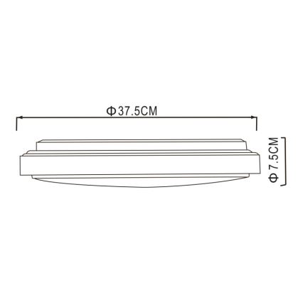 Globo - Стельовий LED світильник LED/24W/230V 3000/4000/6000K діаметр 37,5 см