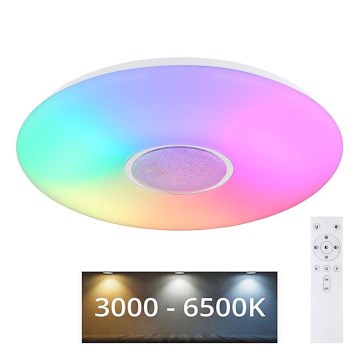 Globo - Стельовий RGBW-світильник з регулюванням яскравості LED/40W/230V 3000-6500K + пульт дистанційного керування