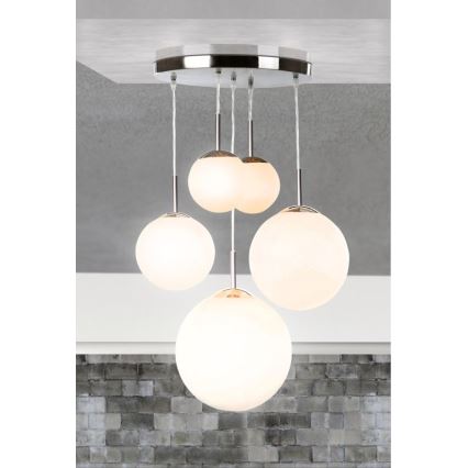 Globo - Стельовий світильник 5xE27/60W/230V