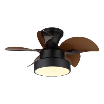Globo - стельовий вентилятор із регульованим LED-світлом LED/22W/230V 3000/4500/6000K, коричневий, з пультом дистанційного керування
