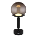 Globo - Светодиодная аккумуляторная сенсорная настольная лампа с регулированием яркости LED/2,5W/5V 1800mAh 2700/4000/6500K черный