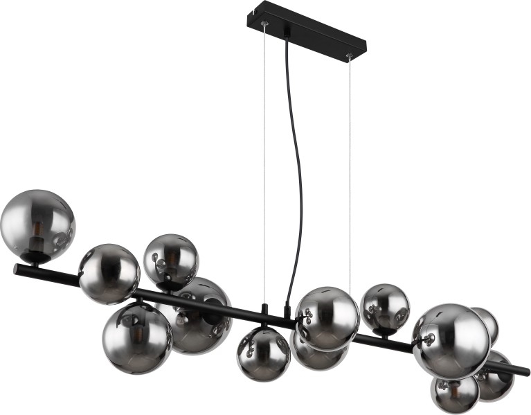 Globo - Светодиодная подвесная люстра 13xG9/3,5W/230V дымчатый/черный