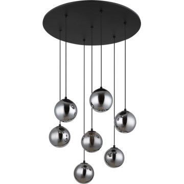 Globo - Светодиодная подвесная люстра 7xG9/3,5W/230V дымчатый/черный