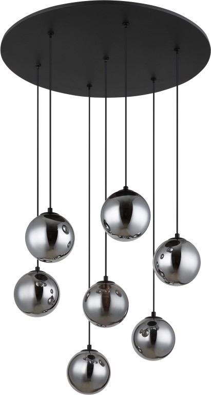 Globo - Светодиодная подвесная люстра 7xG9/3,5W/230V дымчатый/черный