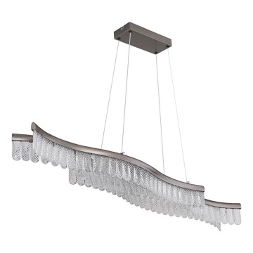Globo - Светодиодная подвесная люстра LED/35W/230V 3200K матовый хром