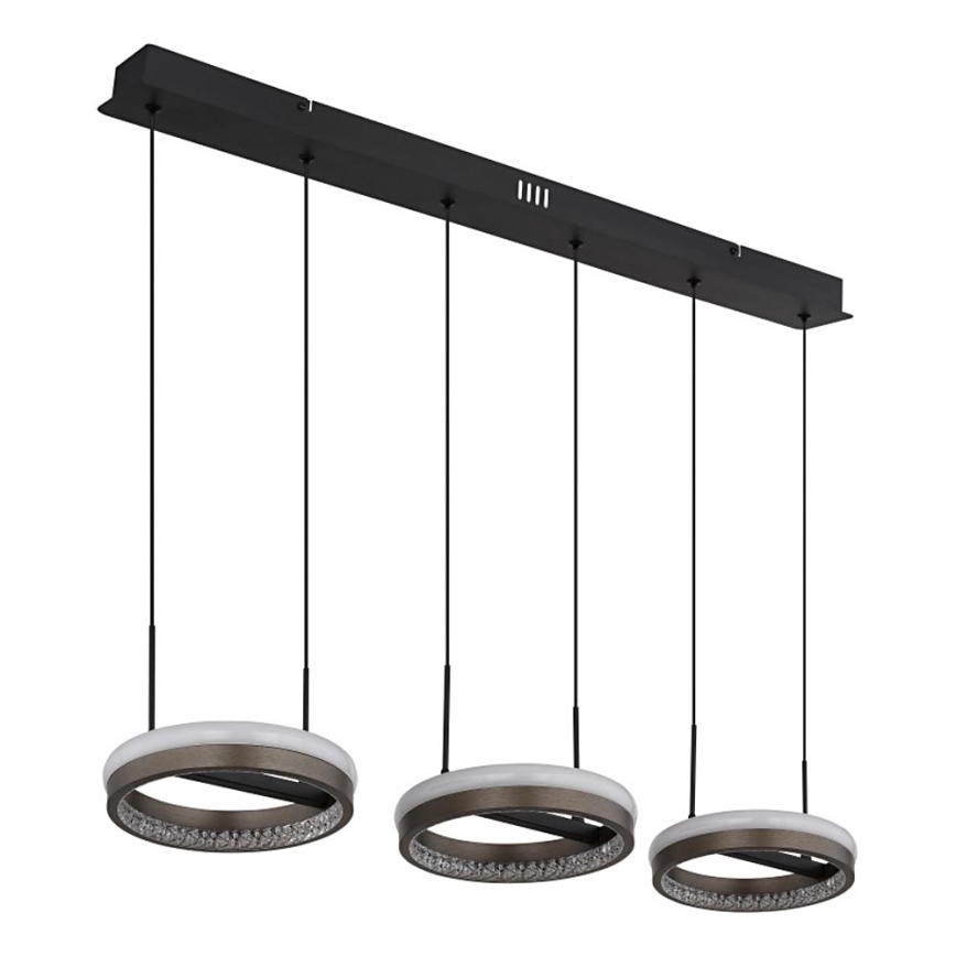 Globo - Светодиодная подвесная люстра LED/40W/230V 3000/4000/6000K коричневый