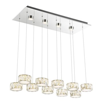 Globo - Светодиодная подвесная люстра LED/92W/230V 4000K блестящий хром/прозрачный