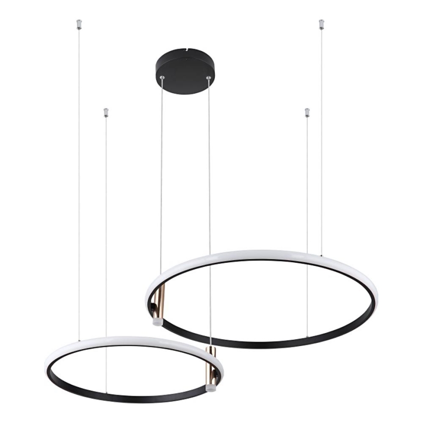 Globo - Светодиодная подвесная люстра с регулированием яркости LED/55W/230V 2700-6000K черный + дистанционное управление