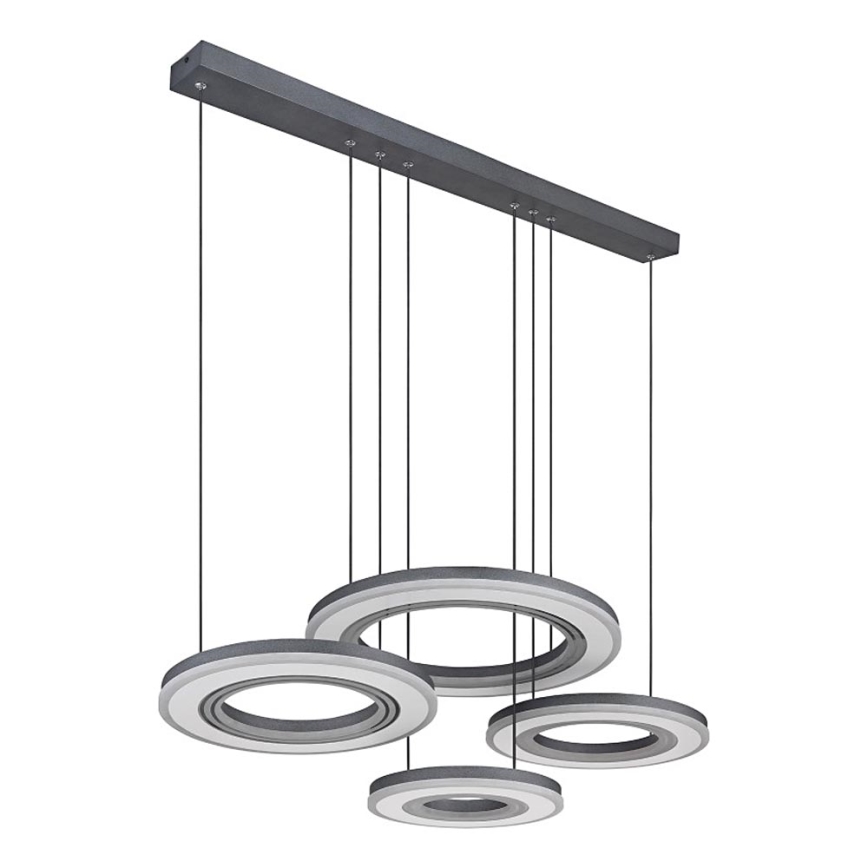 Globo - Светодиодная подвесная люстра с регулированием яркости LED/80W/230V 2700-6000K черный + дистанционное управление